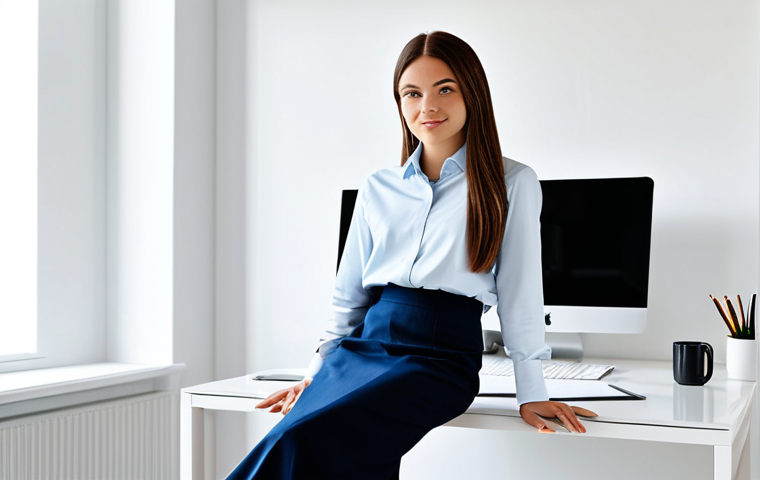 Minimalist Workspace**
"A professional woman in a modest outfit, working at a clean, minimalist desk in a bright, modern apartment, fully clothed, appropriate attire, safe for work, perfect anatomy, natural proportions, minimalist aesthetic, bright and airy, professional photography, high quality."
**