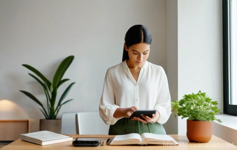 미니멀라이프 소셜 미디어 단절 - **Prompt:** A young adult (around 20-25 years old), dressed in casual, modest clothing like a long-s... 미니멀라이프 소셜 미디어 단절 - **Prompt:** A young adult (around 20-25 years old), dressed in casual, modest clothing like a long-s...