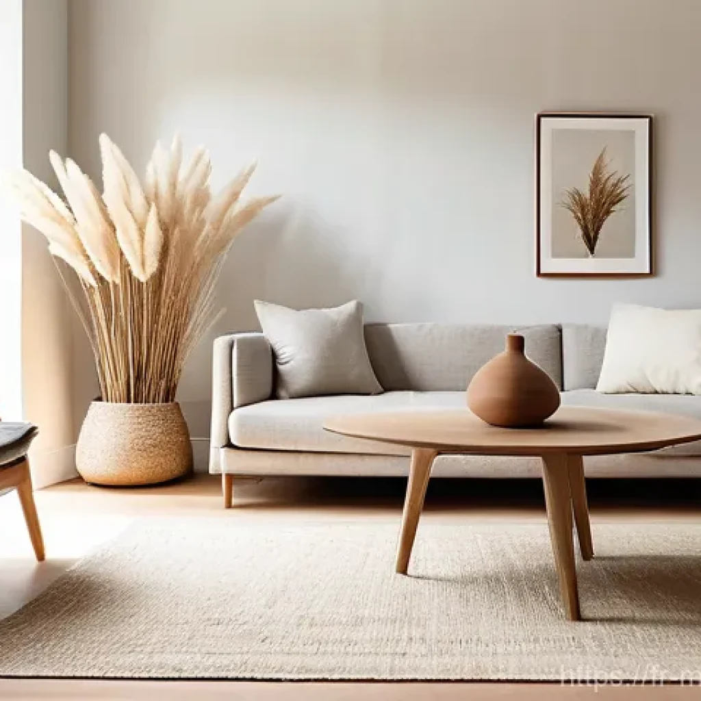 미니멀라이프 무리한 소비 절제 - **Prompt 1: Serene Minimalist Living Room with Natural Textures**
"A brightly lit, spacious livi...