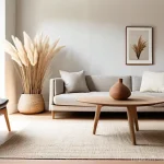 미니멀라이프 무리한 소비 절제 - **Prompt 1: Serene Minimalist Living Room with Natural Textures**
    "A brightly lit, spacious livi...