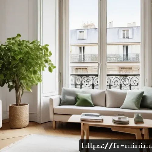 Home 31 미니멀라이프 삶의 질 향상 - A bright and airy minimalist living room in a Parisian apartment, featuring clean lines and neutral ...