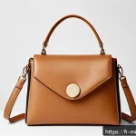 Home 18 미니멀라이프 휴대용 아이템 - A stylish, minimalist handbag made of soft, supple leather in a warm camel color with a subtle quilt...