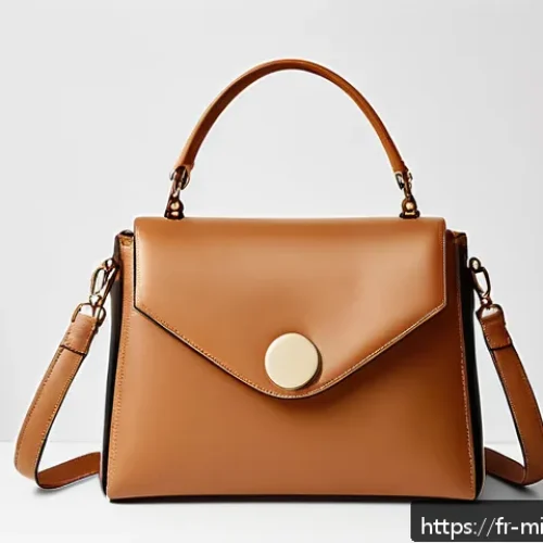 Home 30 미니멀라이프 휴대용 아이템 - A stylish, minimalist handbag made of soft, supple leather in a warm camel color with a subtle quilt...